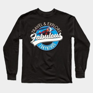 travel explore fabulous Zakynthos logo Long Sleeve T-Shirt